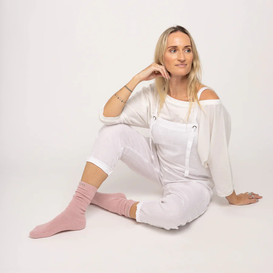 Possum, Merino Socks | Pink Marshmallow