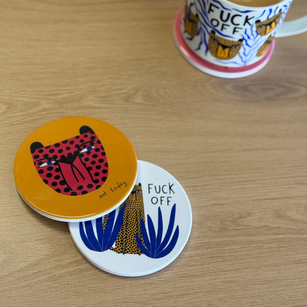 Studio Soph | Rude Cheetah Ceramic Coaster