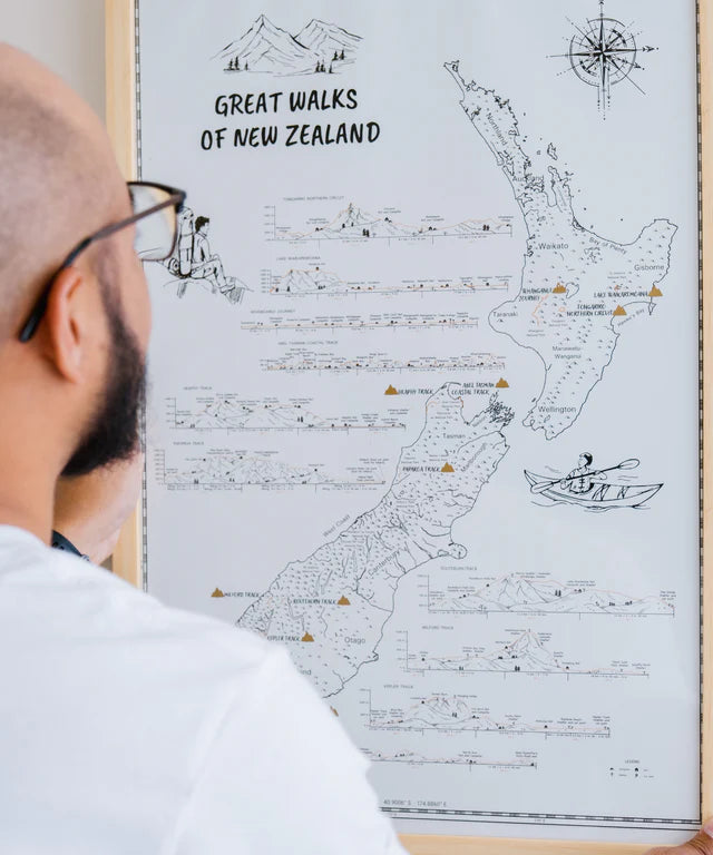 Great Walks Hike & Scratch Print