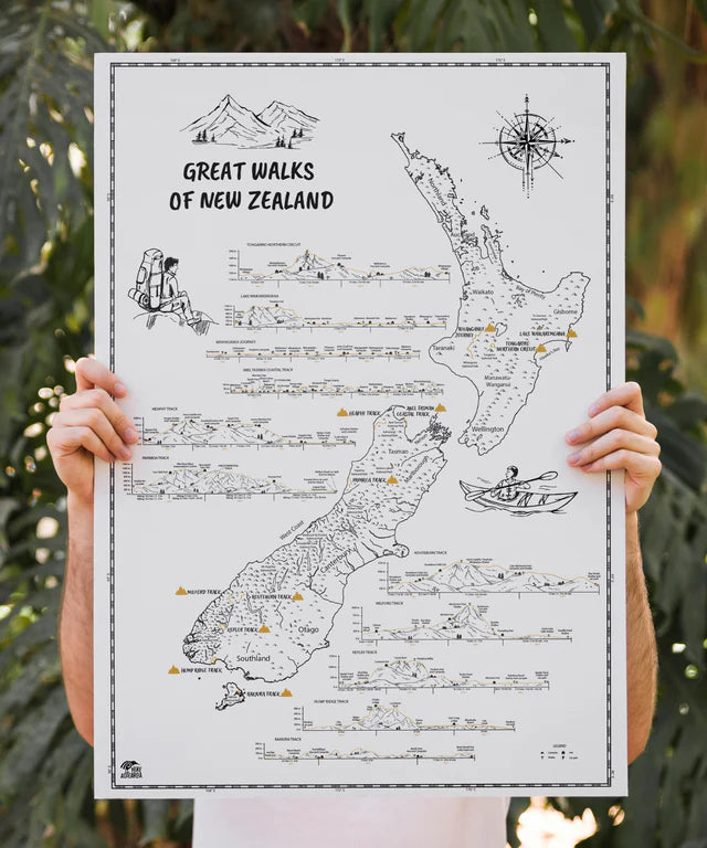 Great Walks Hike & Scratch Print
