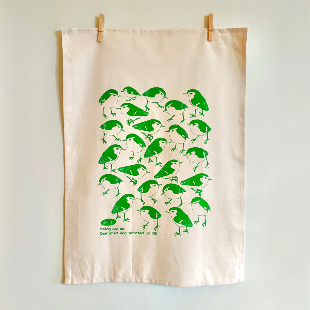 Titipounamu Rifleman tea towel