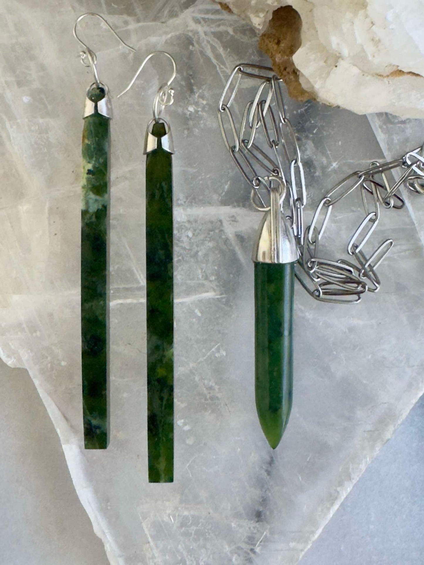 Natalie Kere | Long Pounamu drops