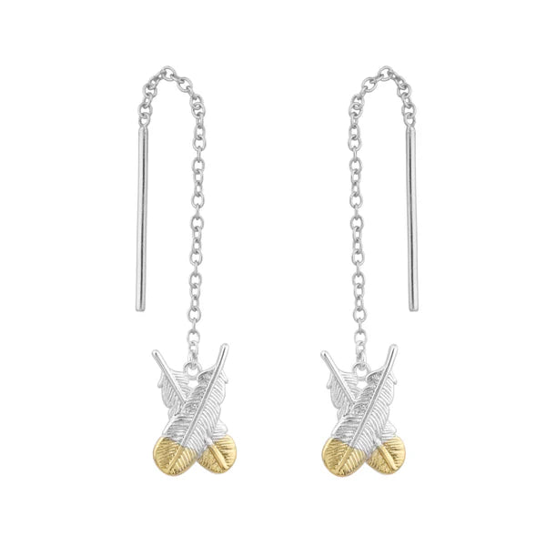 Huia Feather Thread Earrings