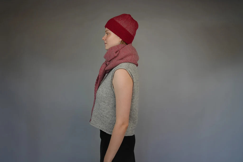Knit Shepherd | Merino Punakaiki Scarf in Ponga/Black
