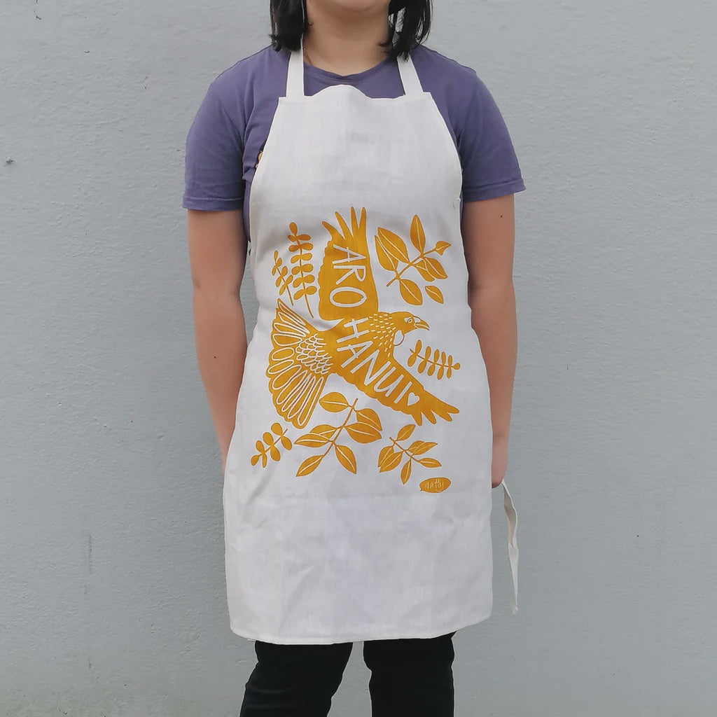 aroha nui tui apron