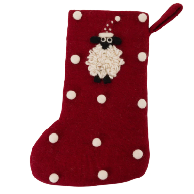 Felt Christmas Stocking - Sheep