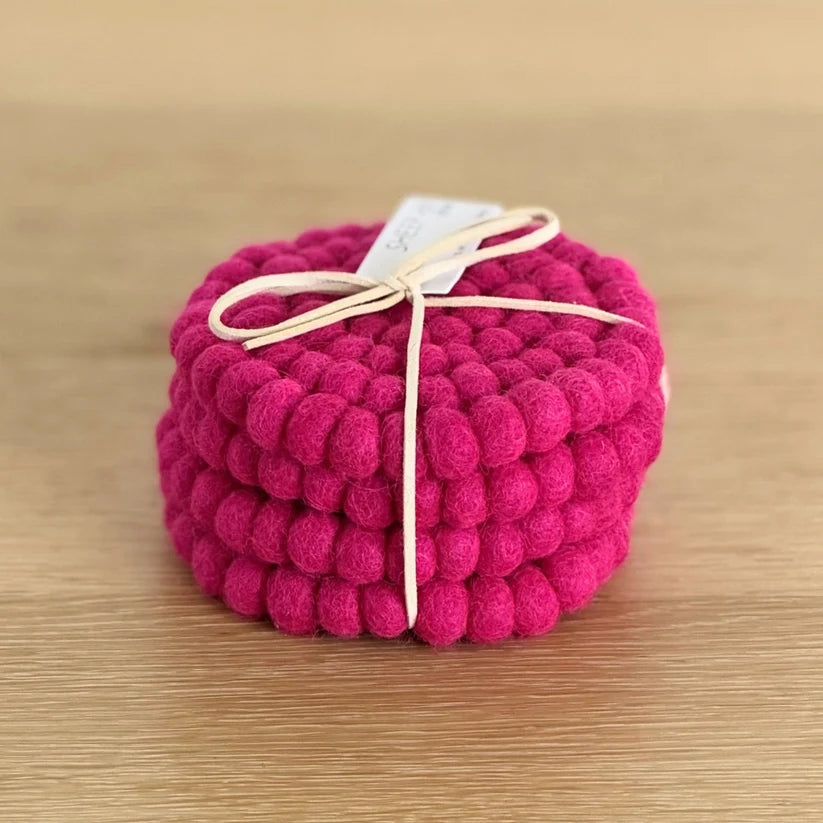 Sheepish Design | Felt Ball Coaster