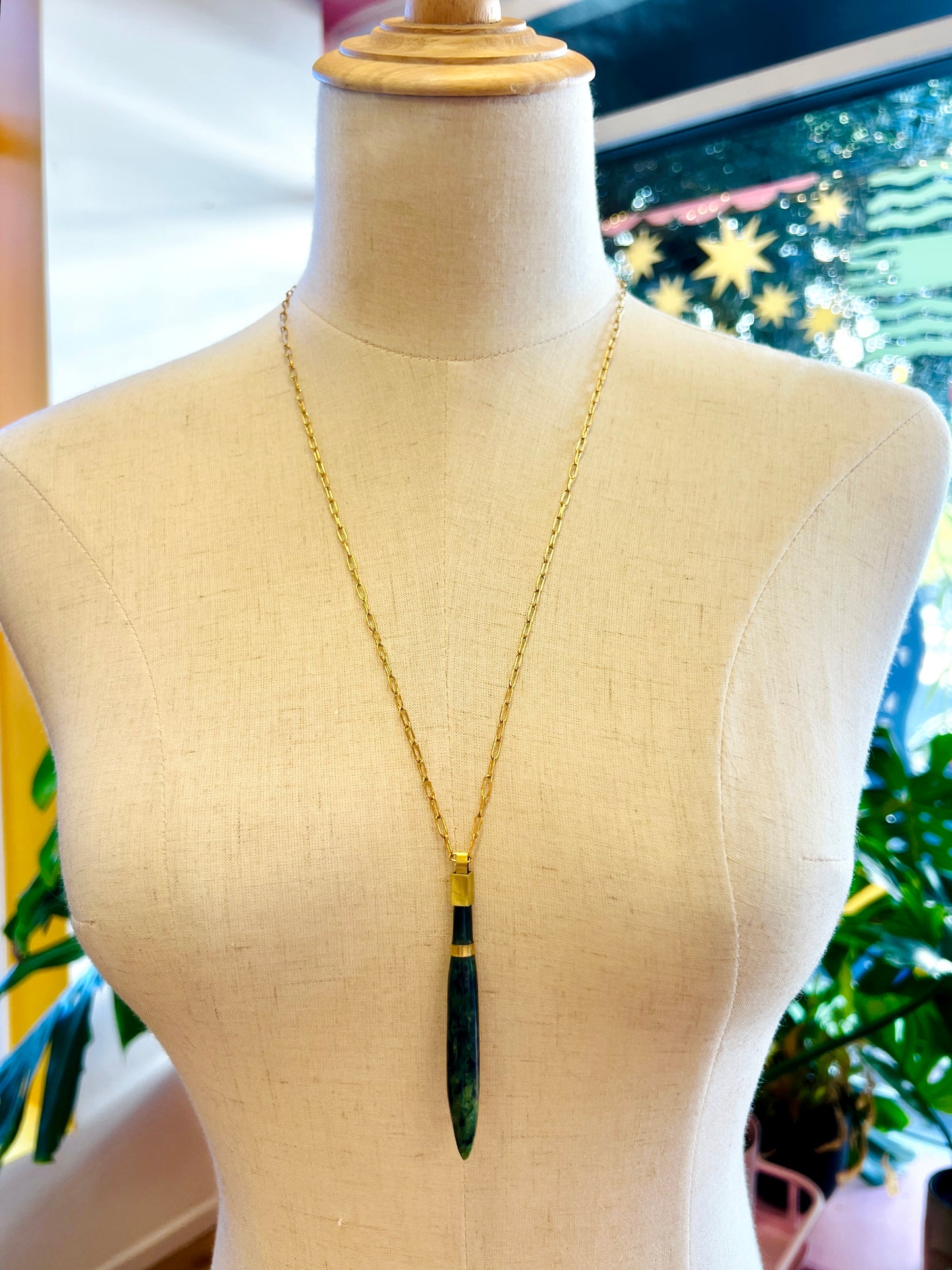 Natalie Kere | Pounamu Drop Necklace