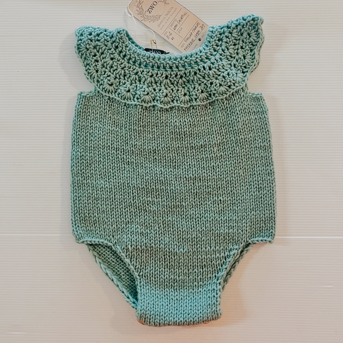 ZWO | Crochet knit Romper 3-6m