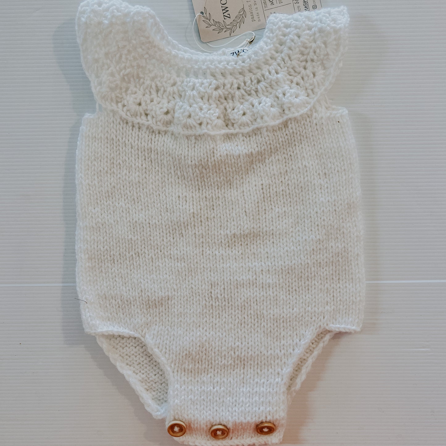 ZWO | Crochet knit Romper 3-6m