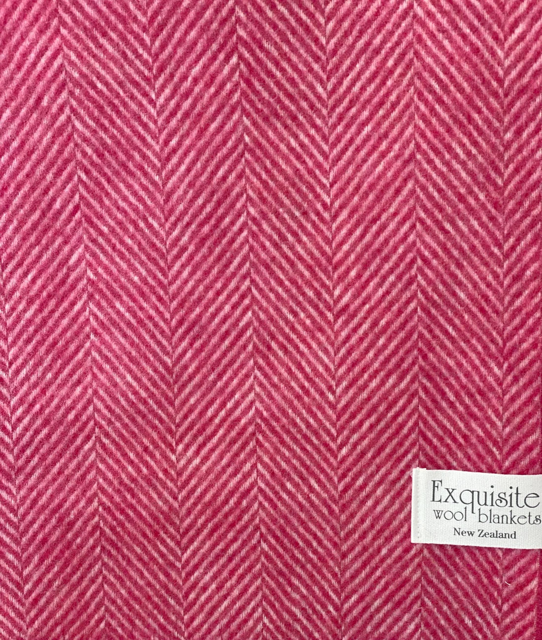 Herringbone Candy Pink 100% Merino Throw