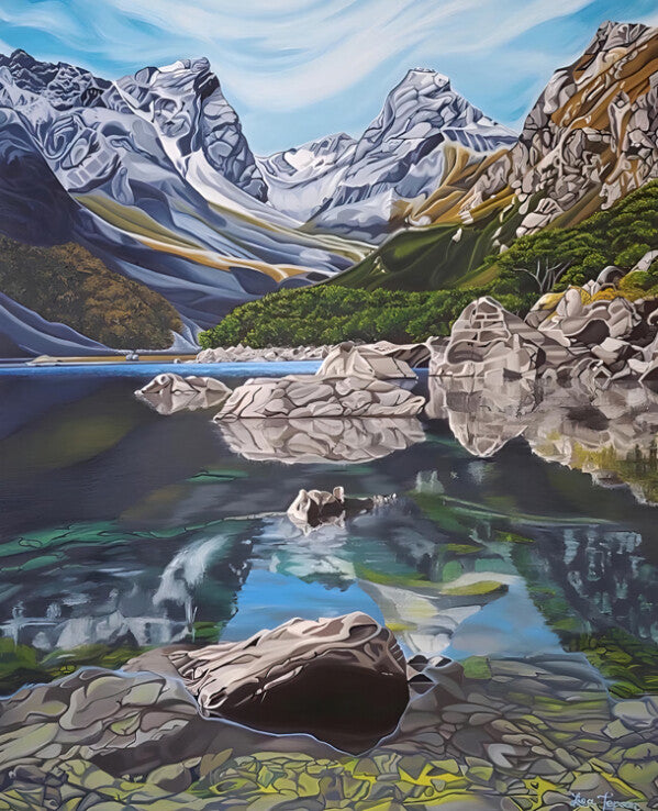 Lake Mackenzie - Framed Art Print By Lisa Jepson