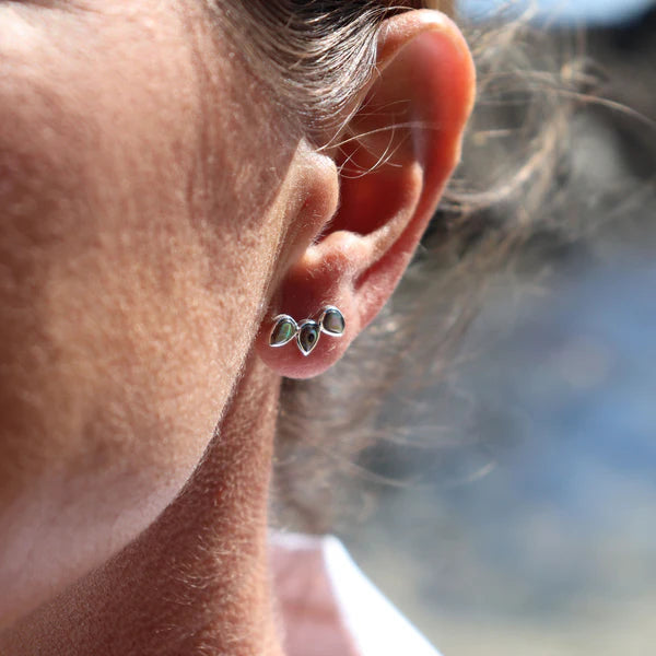 Sterling Silver | Paua Petal Studs
