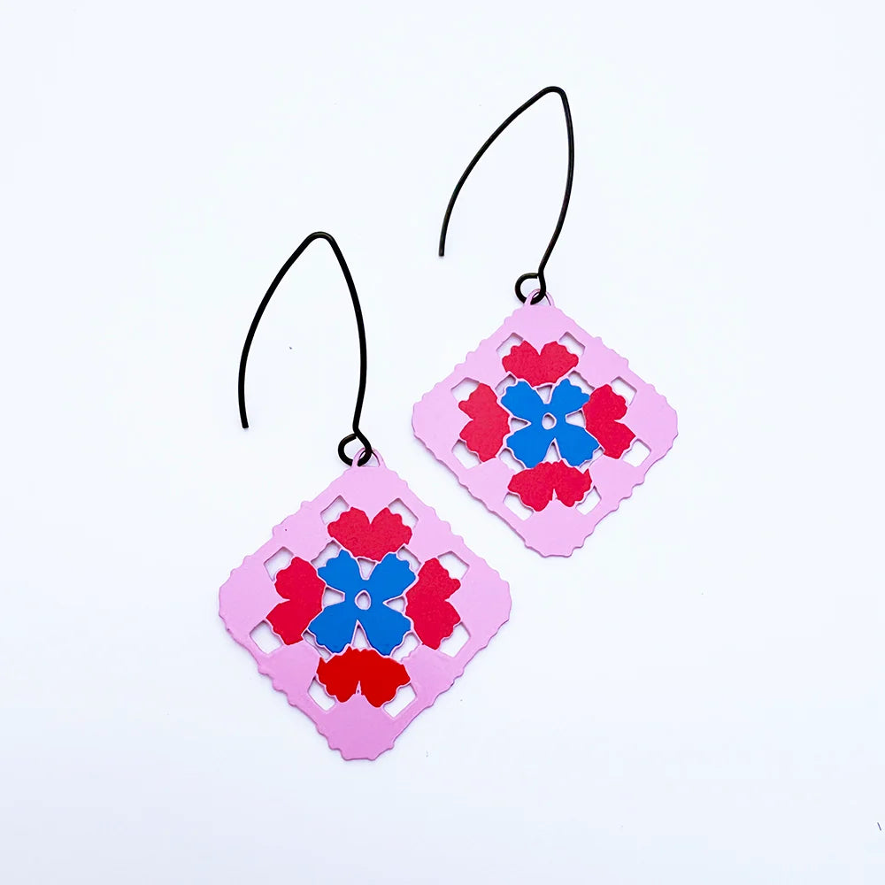 Granny Square earrings | 2 colours