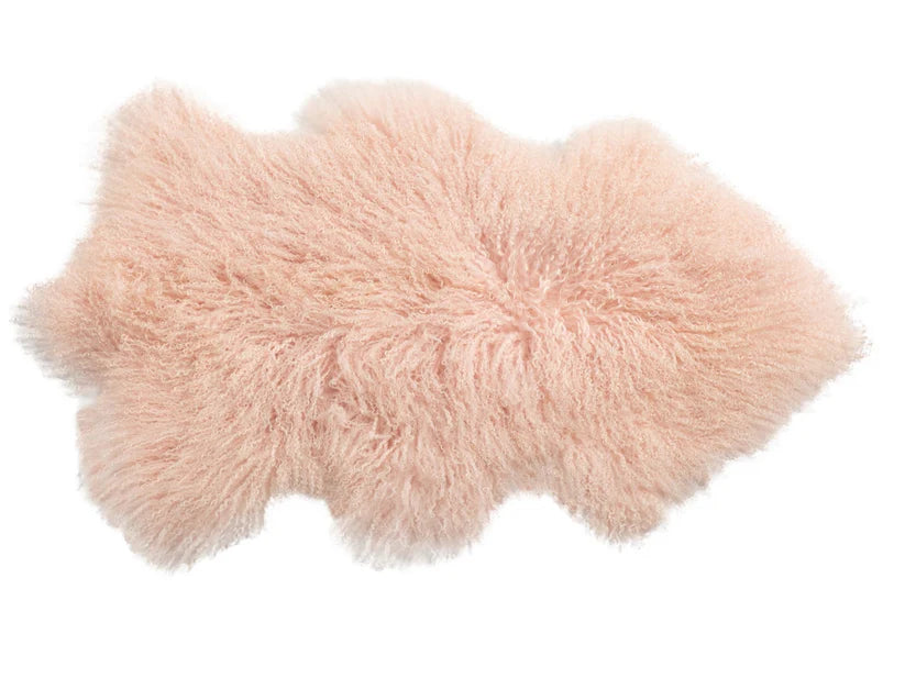 Tibetan Sheepskin Rug - Blush