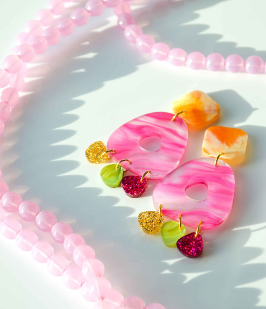 Electra Earring | Aqua or Magenta