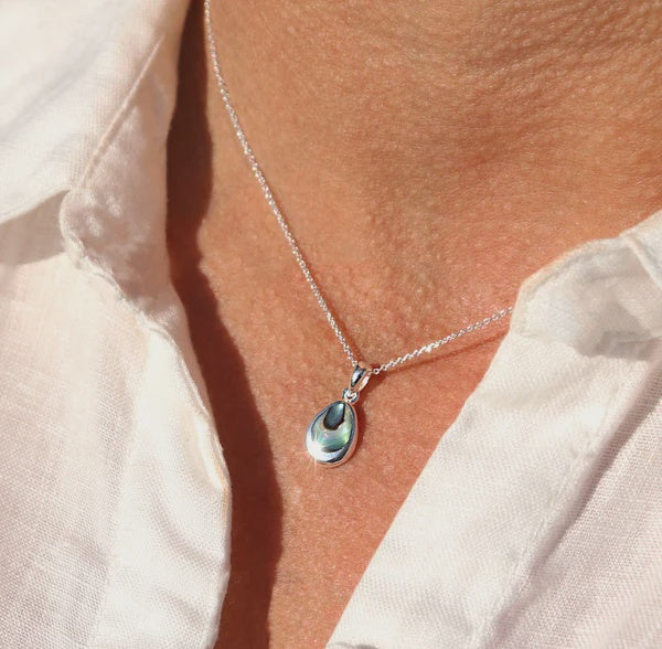 Little Taonga Sterling Silver and Paua Drop