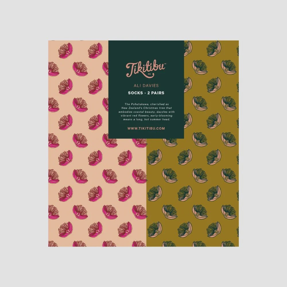 Ali Davies Socks | Pohutukawa Boxed Set
