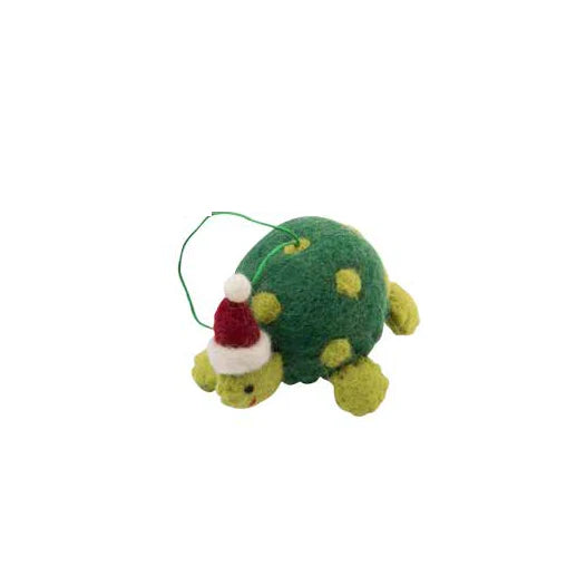 Turtle with Santa Hat