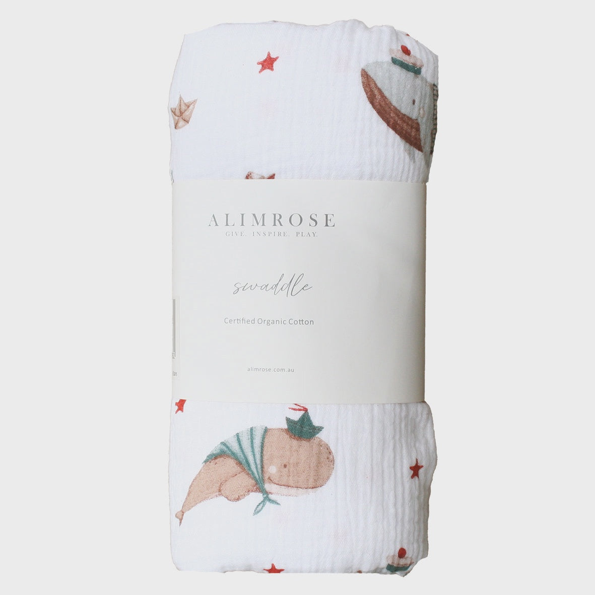 Muslin Swaddle Whales