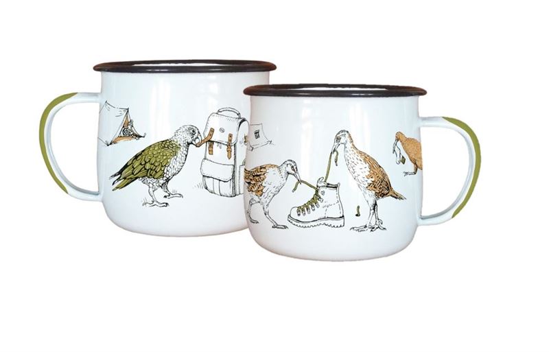 Wolfkamp & Stone | Birds Enamel Mug