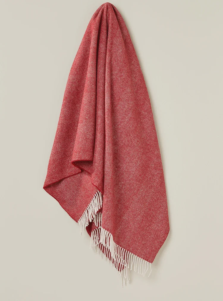 Herringbone NZ Pure Wool Collection | Red