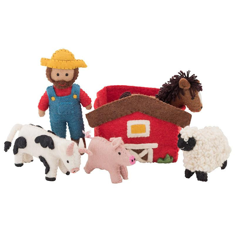 Pashom Nepal Felt Playset - Farmyard