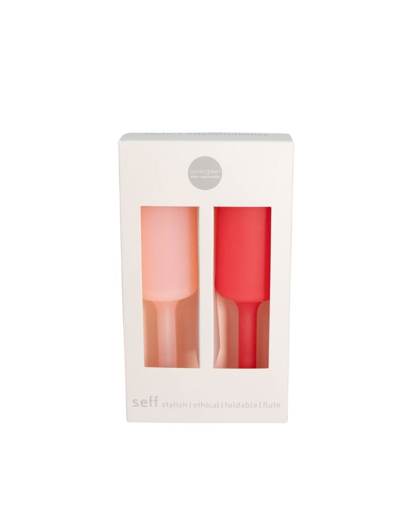 Cherry + Blush Seff Silicone Unbreakable Champagne Flutes