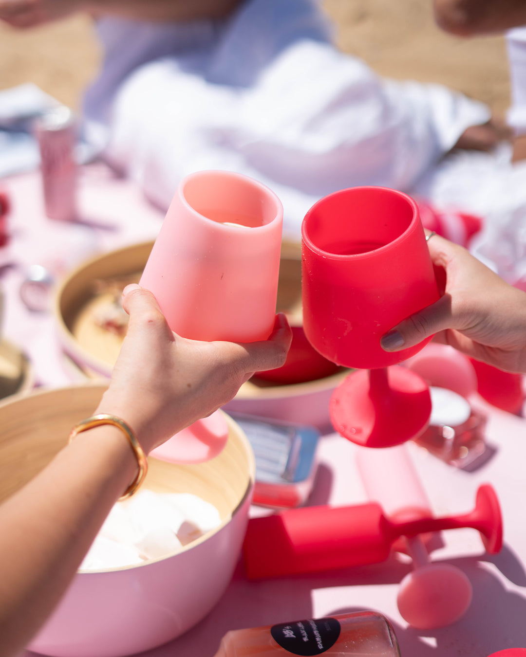 Cherry + Blush swepp silicone unbreakable wine glasses