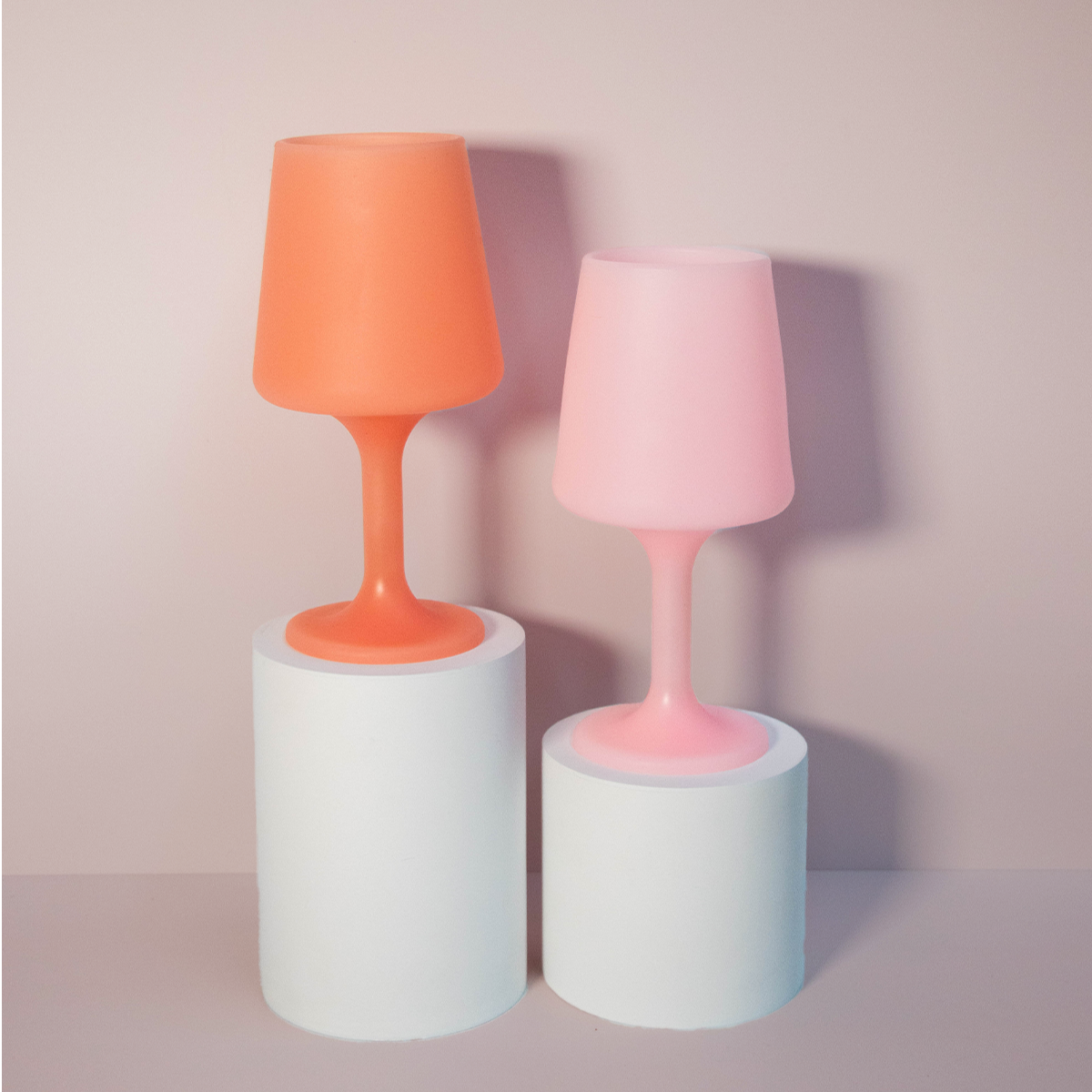 Ha Naturally Distributors NZ peach + petal swepp silicone unbreakable wine glasses