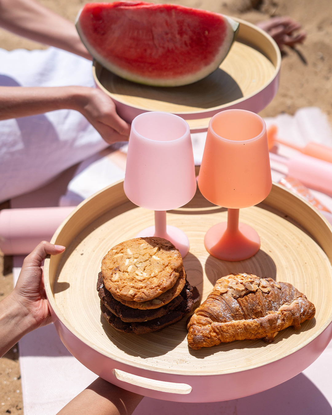 Ha Naturally Distributors NZ peach + petal swepp silicone unbreakable wine glasses