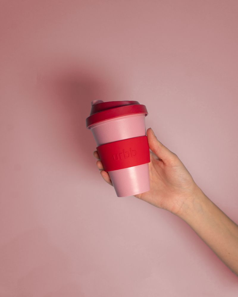 Cherry + Blush Urbb Biodegradable Bamboo Coffee Cup