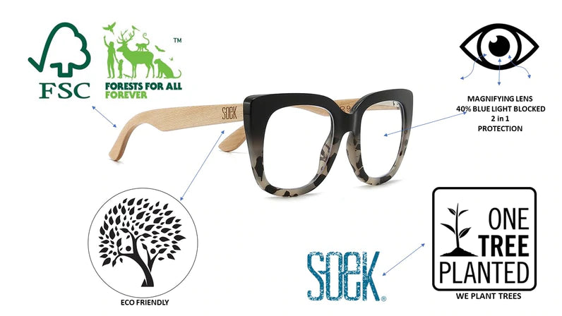 SOEK | Blue Light Blocking Magnifying Reader +2