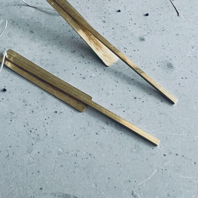 Twigg Jewellery | Brass Rod Earrings