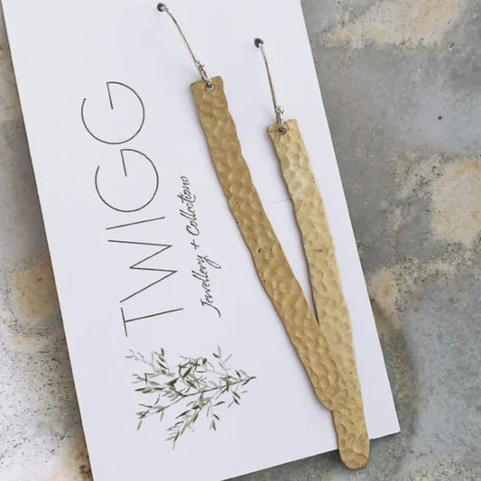 Twigg Jewellery | Hammered Rod Earrings