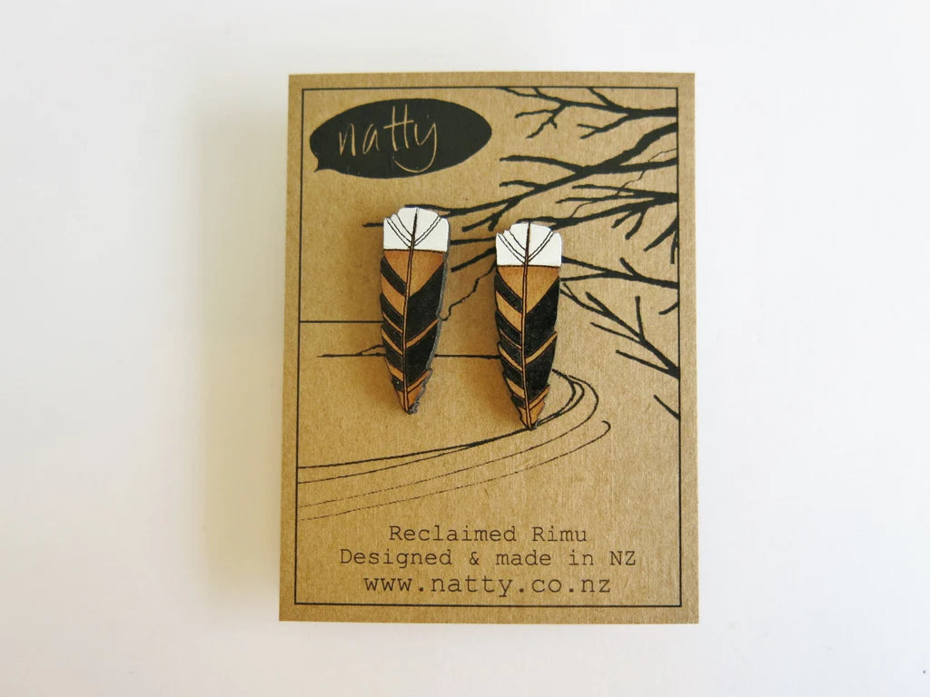 Huia Feather Earrings