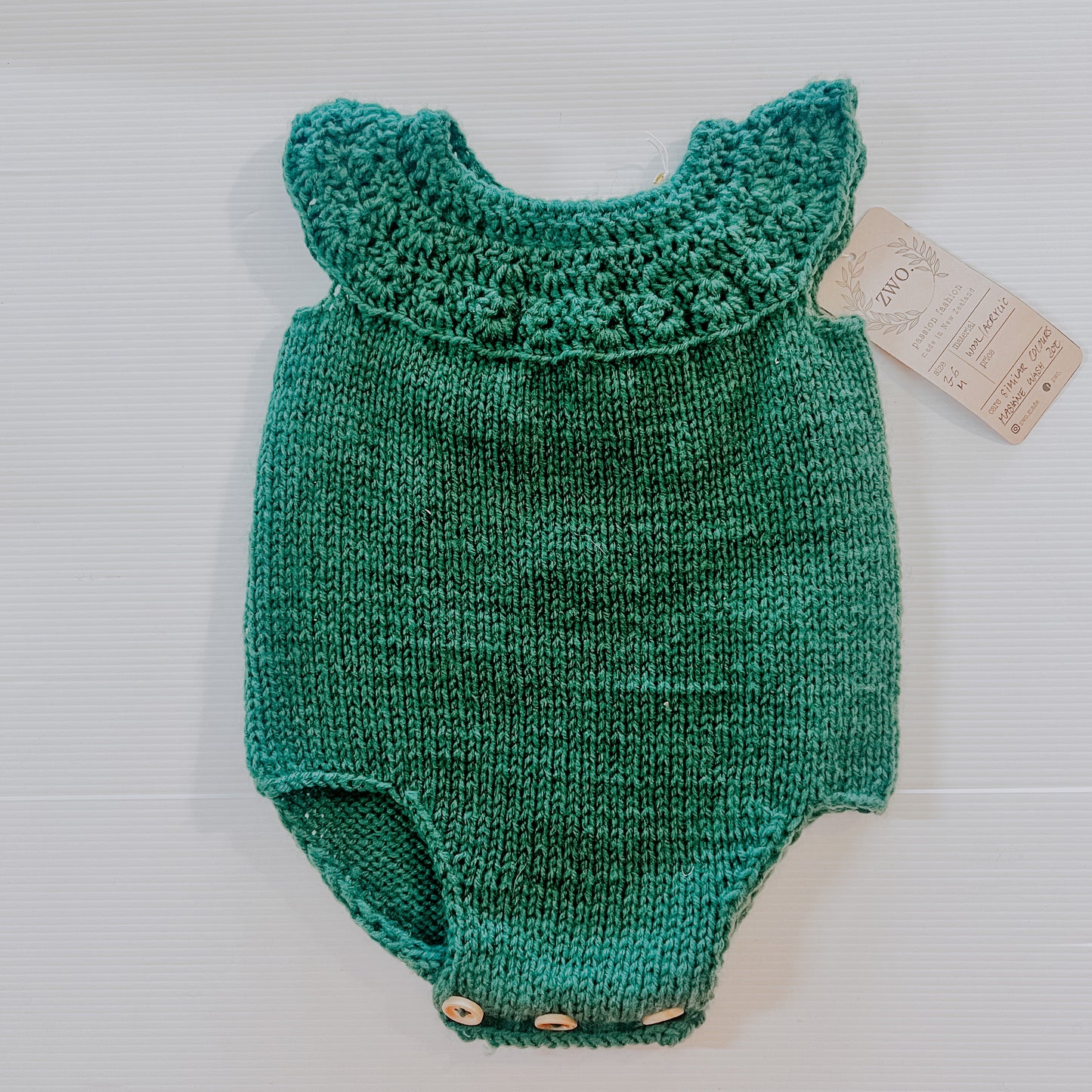 ZWO | Crochet knit Romper 3-6m