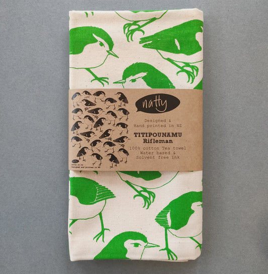 Titipounamu Rifleman tea towel