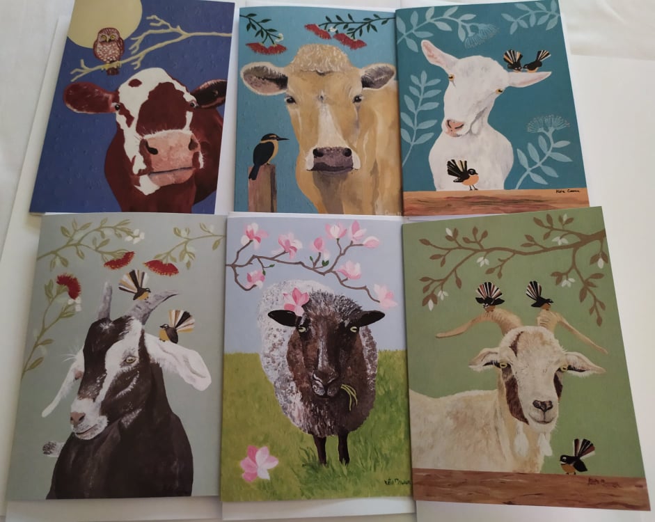 Kate Cowan Art 6x cards