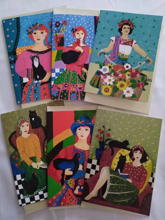 Kate Cowan Art 6x cards