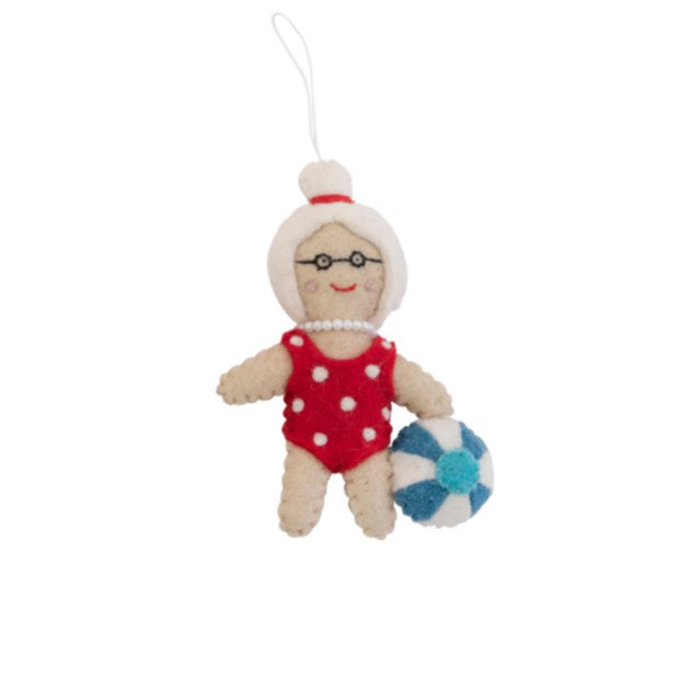 Mrs Claus with Beach Ball