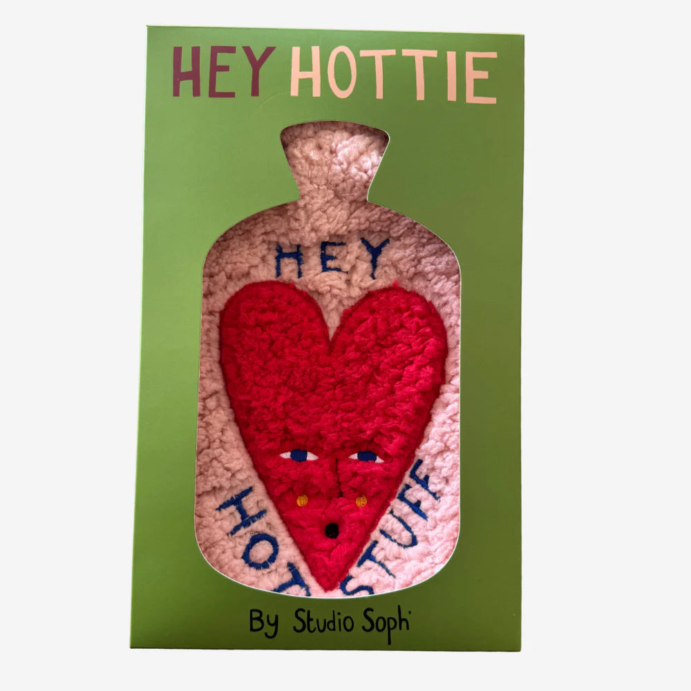 Hot Water Bottle  & Cover - Hey Hot Stuff