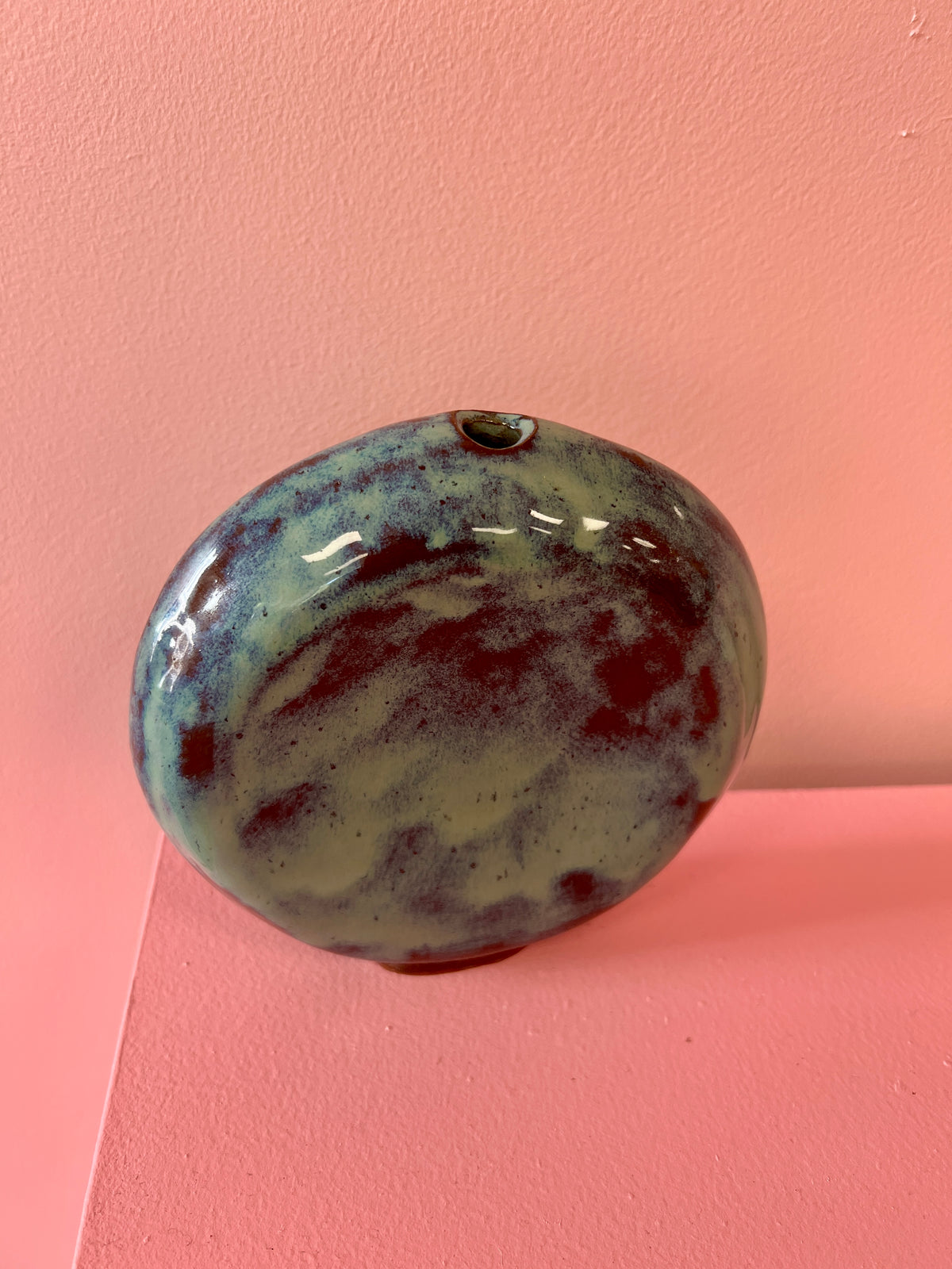 Silverfinch | Circular Vase Blue