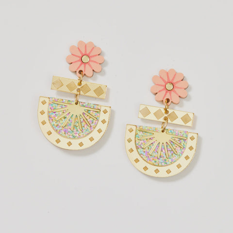 Betty Earrings Gold/Peach