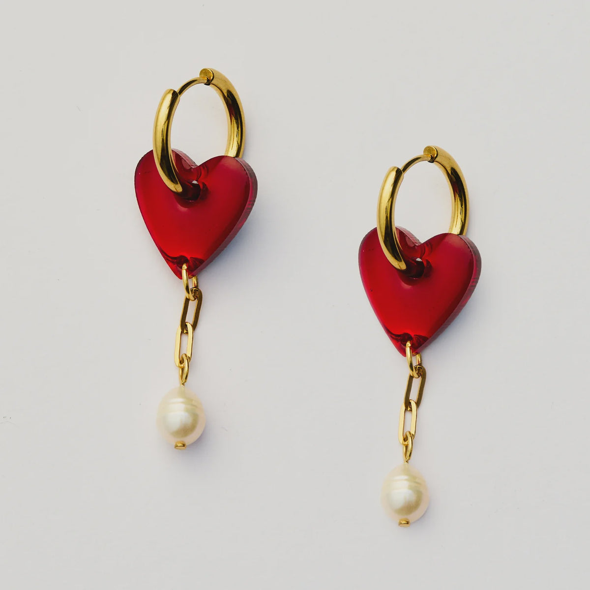 Lorraine Earrings - Red