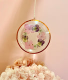 Pressed Flower Suncatcher Round Wreath