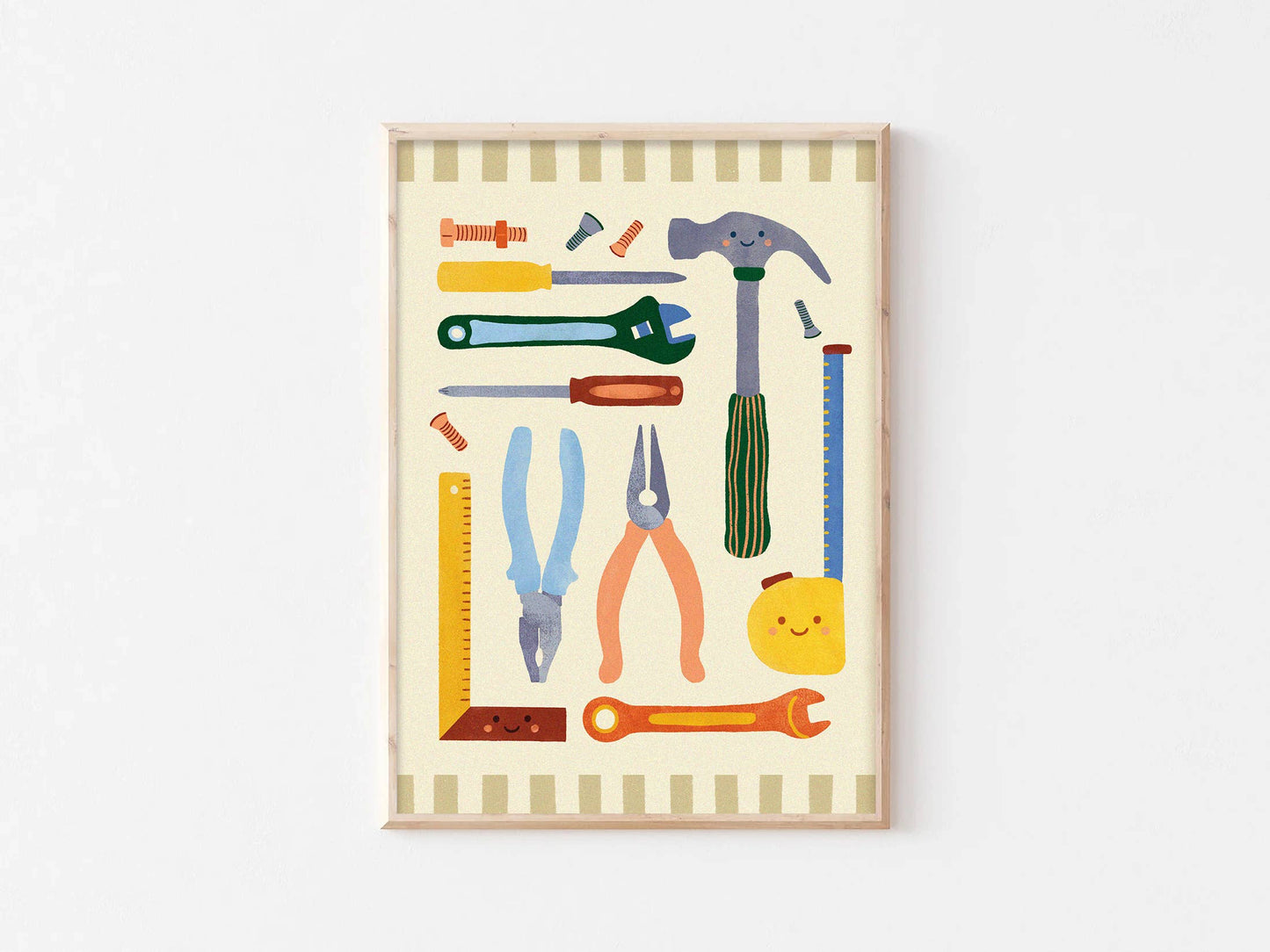 Tool Time Print - Modern Construction Kid's Art Nursery
