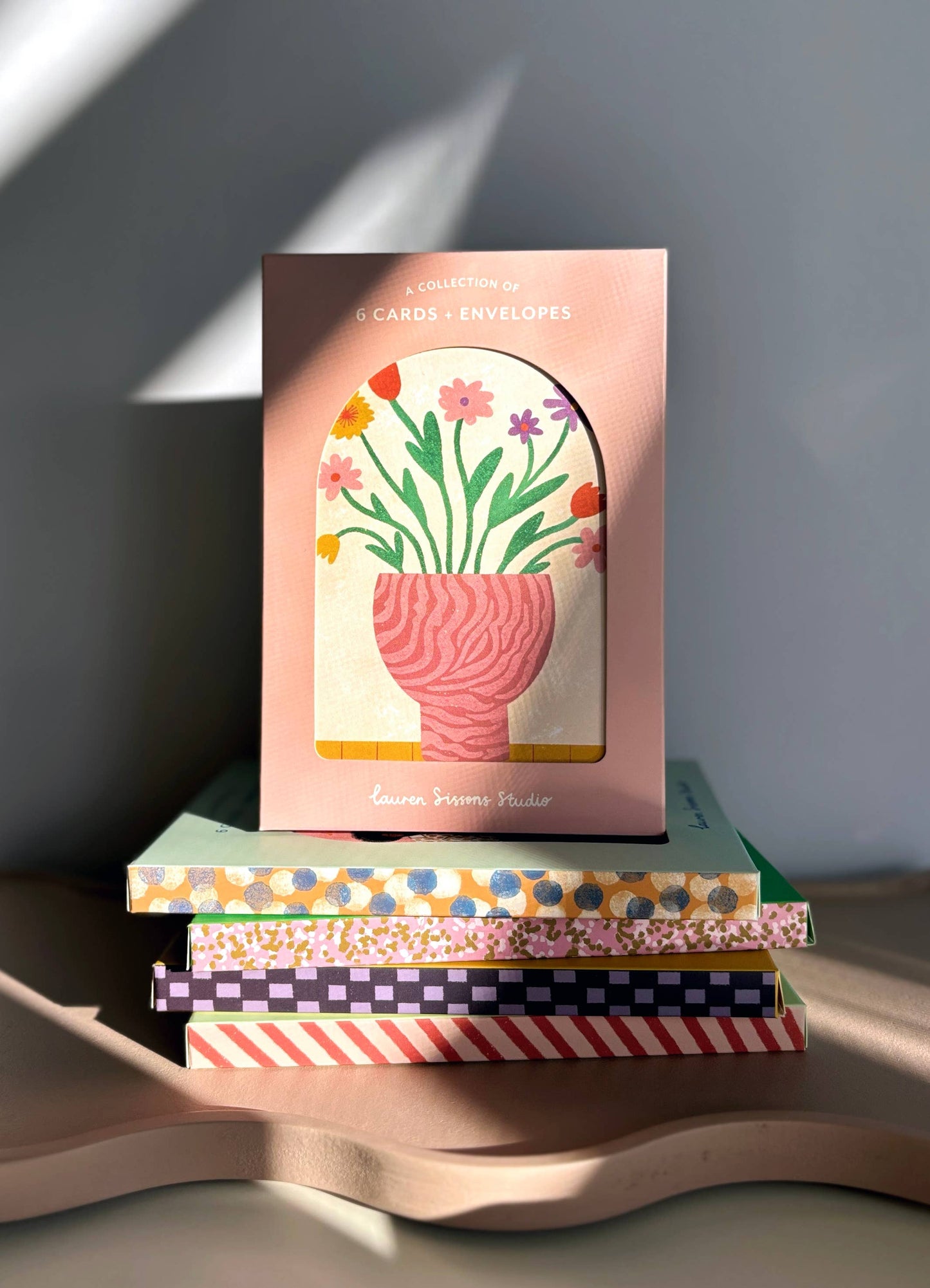Floral Greeting Card Boxed Set  - 6 Cards Envelopes Gift