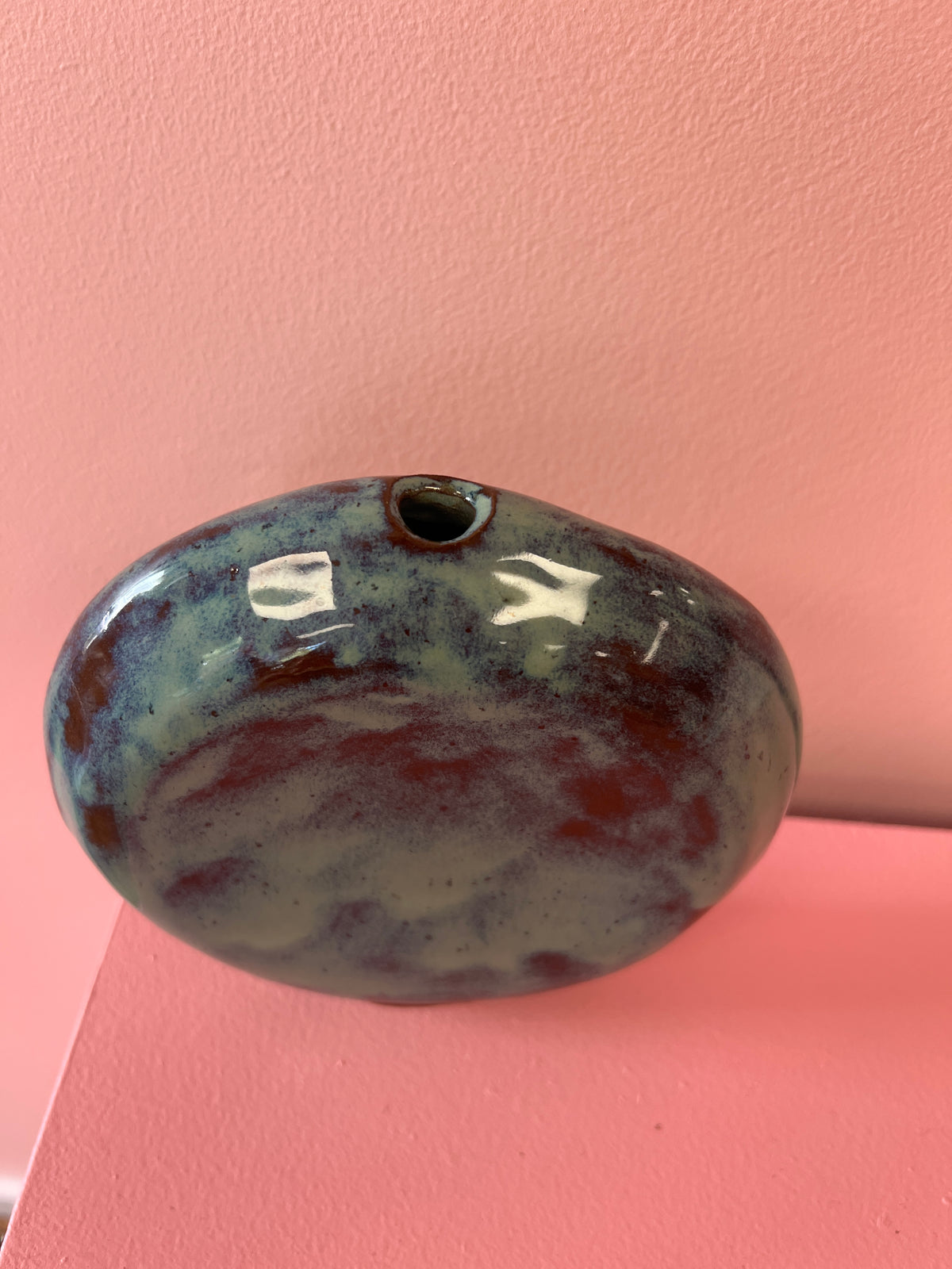 Silverfinch | Circular Vase Blue