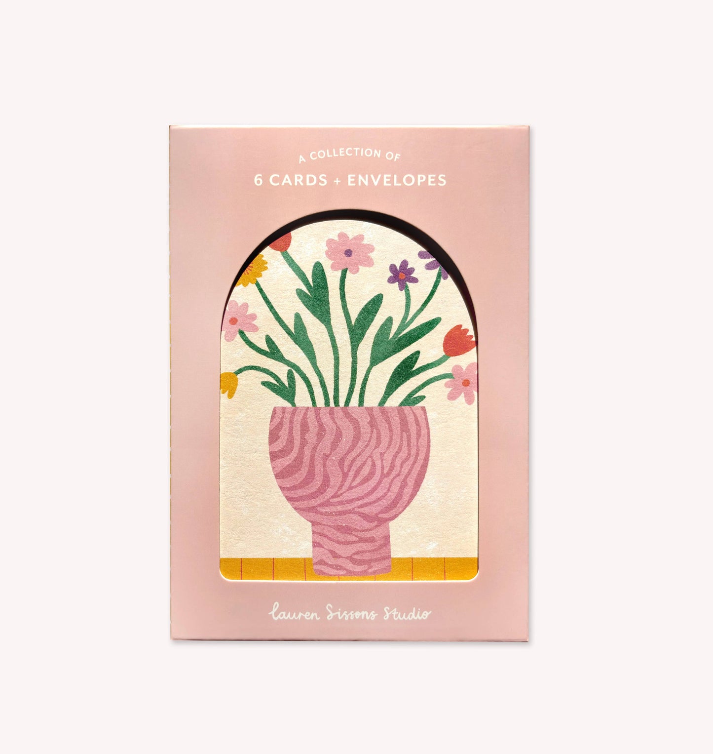 Floral Greeting Card Boxed Set  - 6 Cards Envelopes Gift